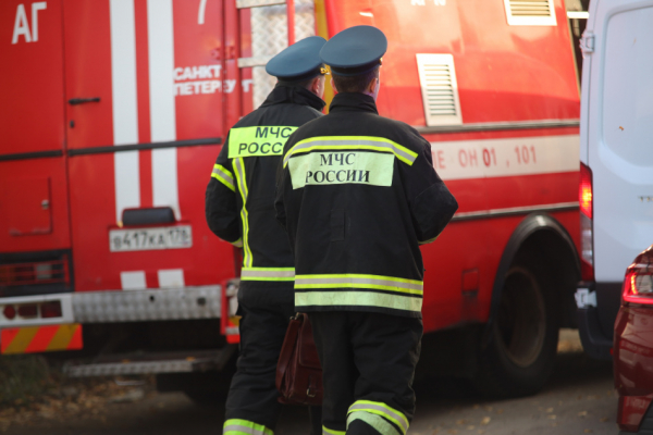 На севере Петербурга пятнадцать спасателей МЧС оперативно потушили утренний пожар
