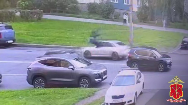 На Ленинском проспекте Audi сбила женщину с двумя детьми &ndash; момент попал на видео