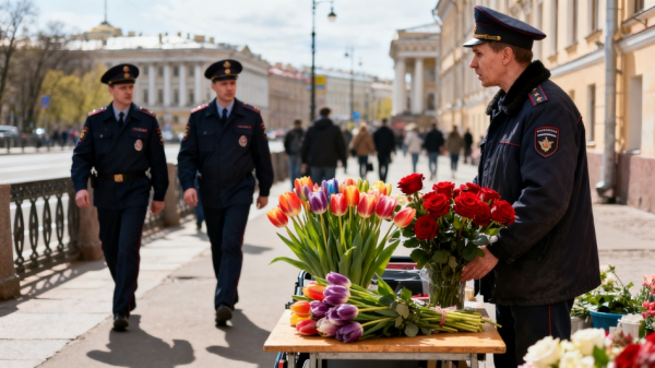 В центре Петербурга усилили рейды против нелегальных продавцов цветов В центре Петербурга усилили рейды против нелегальных продавцов цветов