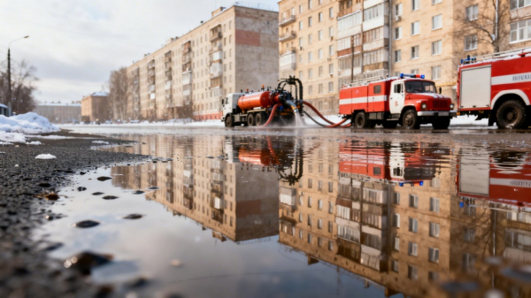 В Купчино улицу Белы Куна затопило из-за неработающих насосов В Купчино улицу Белы Куна затопило из-за неработающих насосов