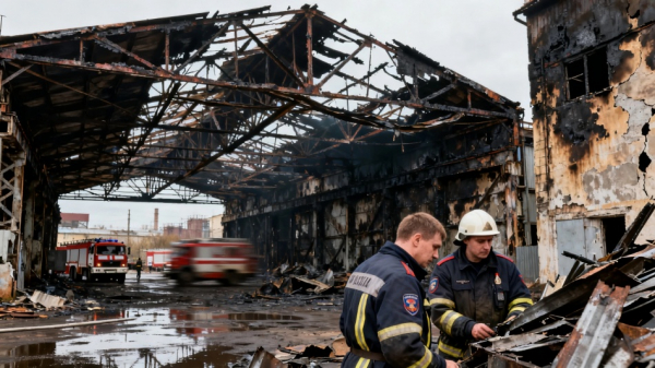 В Ломоносовском районе потушили крупный пожар на производстве пластика