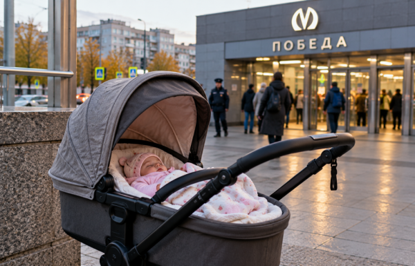 Двухмесячную девочку обнаружили в коляске у станции метро &laquo;Победа&raquo;